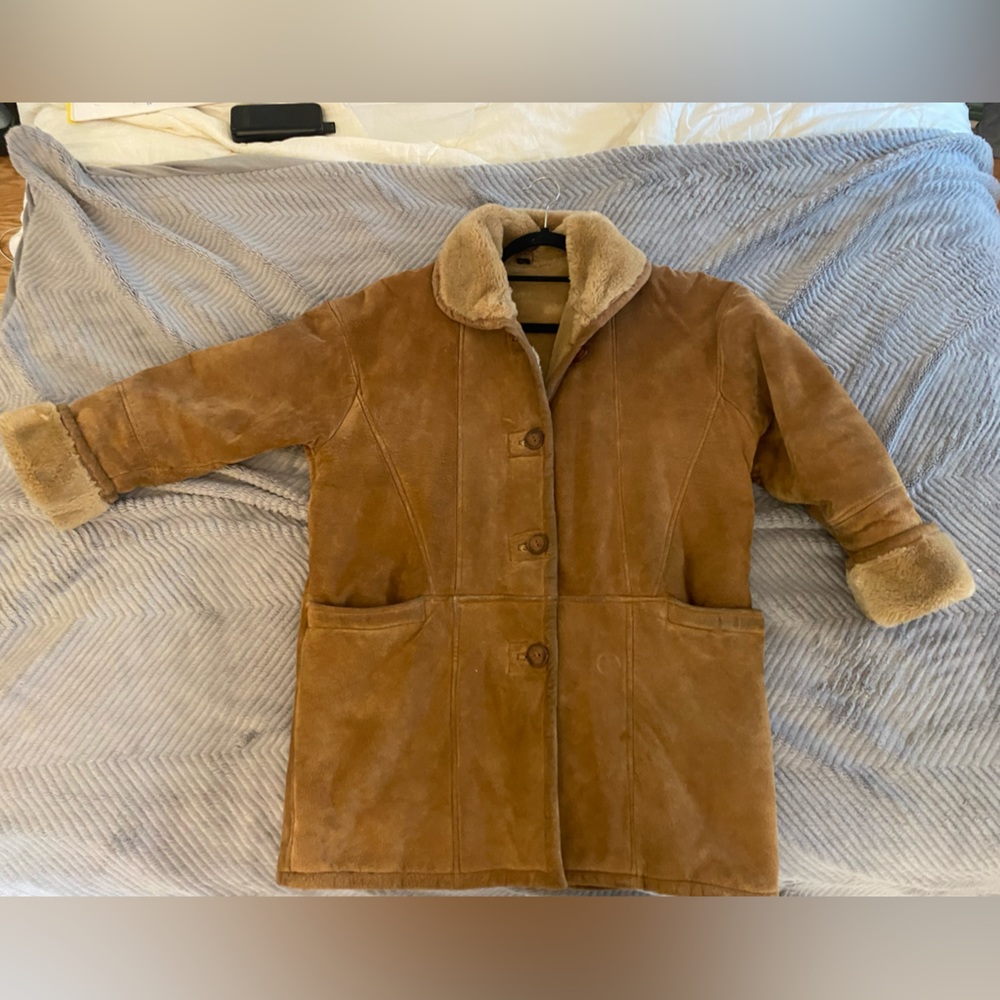 Daniel Hechter leather winter coat